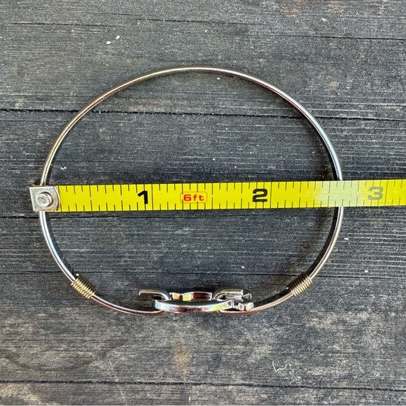 Ichthus ✝️🐟 Jesus Fish Silver Tone Thin Bangle Bracelet Minimalist Christian - Picture 7 of 11